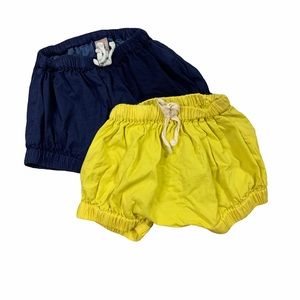Hallmark Baby bloomers, yellow and navy 0-3 months